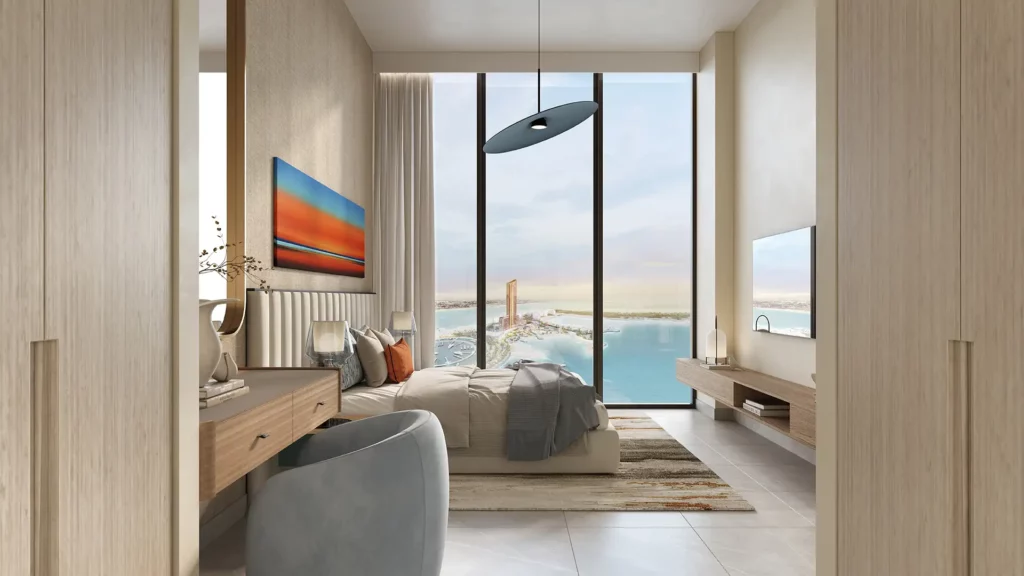 Bedroom with ocean view