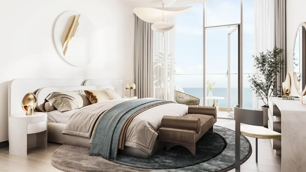 Bedroom with ocean view