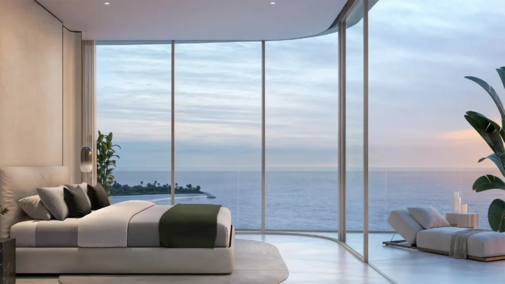 Bedroom with ocean view